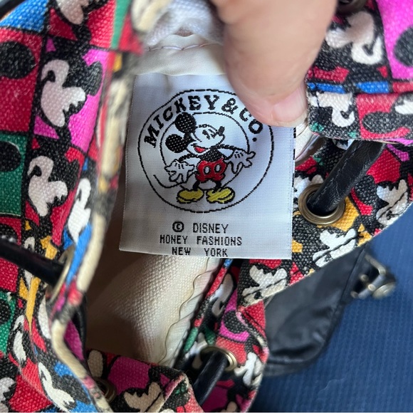 Disney Mickey Mini Backpack Bag Purse Mickey Mouse & Co Vintage - Picture 6 of 9